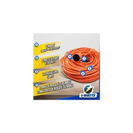 Rallonge CEE I-Watts Allonge électrique 50m-3g*1.5mm2 Orange - | Darty