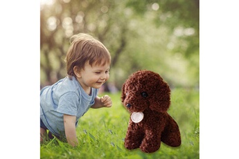 Peluche AUCUNE Simulation teddy dog peluche chiot poupée cadeau enfants - bleu foncé