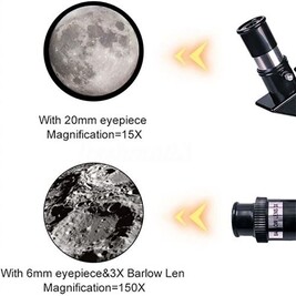 Télescope Astronomique pour Enfants Ouverture 50mm Réfracteur Astronomique Portable 360mm avec Trépied pour Enfants Télescope Astronomique pour Enfants Ouverture 50mm Réfracteur Astronomique Portable 360mm avec Trépied pour Enfants