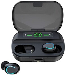 Ecouteurs Premium F9 Casque Bluetooth 5.0 sans fil TWS Casque stéréo de musique IPX7 étanche avec boîtier de charge pour microphone