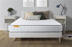 Matelas Mémoire de forme + sommier kit blanc 180x200 Memo