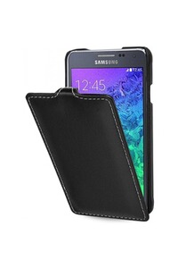 STILGUT Etui conçu pour Samsung Galaxy S20 Ultra Coque à Rabat Vertical et Fermeture à Clip en Cuir véritable Nappa Noir 
