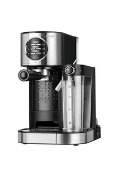 Combiné expresso cafetière MPM Machine à espresso et cappuccino 15 bars, réservoir de lait chauffant 0,7 Litre,, MKW-07M, 1470, Noir