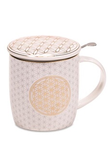 tasse et mugs zen et ethnique mug avec infuseur métal fleur de vie