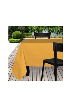 nappe de table soleil d'ocre nappe toile cirée rectangle 140x240 cm paon curry