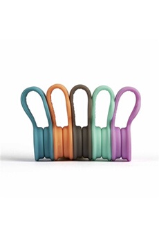 Smartphone Livoo Set de 5 clips magnetiques TEA231 LIVOO Feel good moments Silicone Multicolore