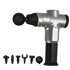 GENERIQUE - Pistolet de Massage Musculaire à Percussion - 8 Têtes de Massage - Argent