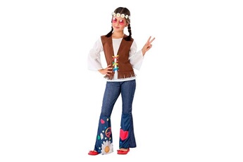 Déguisement enfant Euroweb Déguisement pour fille hippie costume enfant taille - 7-9 ans