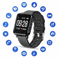 Montre connectée Non renseigné Montre Connectée Femmes Homme Enfant IP68 Etanche Bracelet Connecté Écran pour iPhone Huawei Samsung Xiaomi Sony LG (Bleu)
