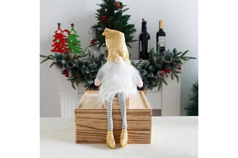 Peluche AUCUNE Cadeau anniversaire de tissu poupée santa rudolph pour la décoration vacances noël à maison - or