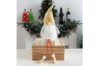 Peluche AUCUNE Noël à longues jambes sans visage salle de poupée décorations salon cadeaux jouets - multicolore