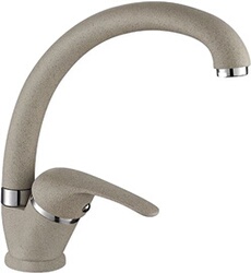 Ambrosiana sei1406ave Robinet mitigeur évier cuisine/buanderie avec canne haute série six en laiton Aérateur à économie d'eau, Couleur d'avoine