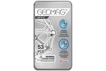 Autres jeux de construction Geomag Geomag pro-l pocket set 53 pièces argent