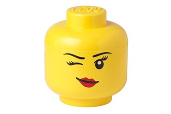 Lego Lego Lego boîte de rangement tête winky petit 16 x 18,5 cm polypropylène jaune
