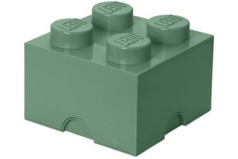Lego Lego Lego pierre de rangement 4 plots 25 x 18 cm polypropylène vert olive