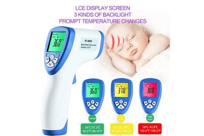 Thermometre Generic Thermometre Frontal Infrarouge Numerique Numerique Sans Contact Pour Bebe Adulte Enfant Hushoushan Darty