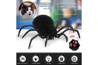 Autres jeux créatifs AUCUNE Télécommande araignée effrayant loup robot réaliste nouveauté farce jouets cadeaux - noir