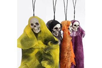 Autre jeux éducatifs et électroniques AUCUNE 4 pc halloween accrocher effrayant crâne poupée drôle espiègle accessoire squelette décor - multicolore