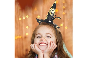 Autres jeux créatifs AUCUNE Halloween décoration sorcière bandeau chapeau de poin ty pince à cheveux - multicolore