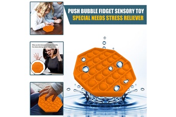 Autre jeux éducatifs et électroniques AUCUNE Push bubble fidget jouet sensoriel autisme besoins spéciaux anti-stress - orange