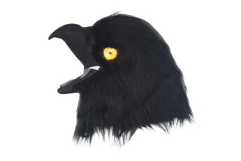 Autres jeux créatifs AUCUNE Masque halloween creepy face mask latex cosplay black bird egle party - noir