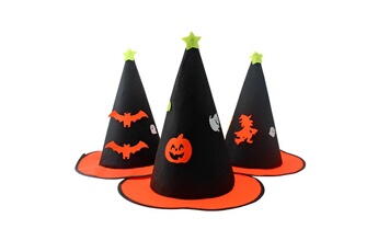 Autres jeux créatifs AUCUNE Trois chapeaux halloween, des de citrouille, sorcière et pour votre choix - multicolore