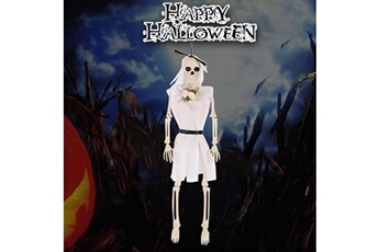 Autres jeux créatifs AUCUNE Halloween mariage mariée accessoires fête décoration crâne humain squelette anatomique - blanc