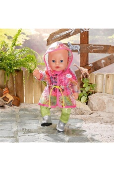 Poupée Zapf Creation Zapf creation 828328 - baby born ensemble de pluie arc-en-ciel luxueux et branché pour poupée de 43 cm
