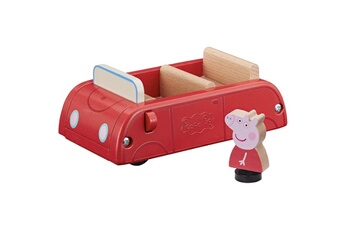 Figurine de collection GIOCHI PREZIOSI Peppa pig voiture en bois rouge