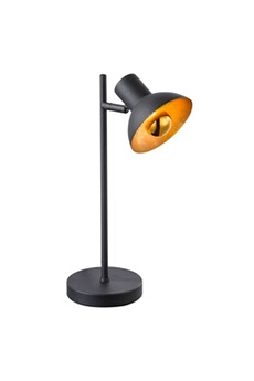 lampe à poser globo - lampe à poser led design industriel fillo - noir et doré - lotte