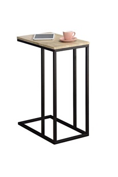 table d'appoint idimex table d'appoint rectangulaire debora, en métal noir et décor chêne sonoma