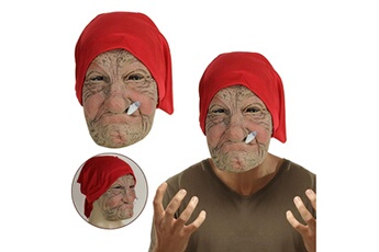 Masque de déguisement AUCUNE Halloween horror funny latex full headdress man head mask - multicolore