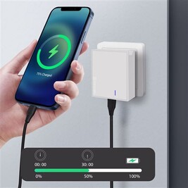 Swissten síťový adaptér GaN 1x USB-C 35W PD + datový kabel USB-C Swissten síťový adaptér GaN 1x USB-C 35W PD + datový kabel USB-C