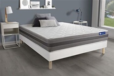 Ensemble matelas ACTIFLEX RELAX Ressorts ensachés + mémoire de forme 160x200 Max épaisseur 5zones confort + sommier KIT blanc