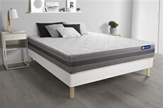 Ensemble matelas ACTILATEX RELAX Latex et mémoire de forme 180x200 cm Maxi épaisseur 5zones de confort + sommier KIT blanc