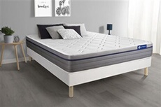Ensemble matelas Mémoire de forme ACTIMEMO ZEN 180x200 Maxi épaisseur 7zones de confort + sommier KIT blanc