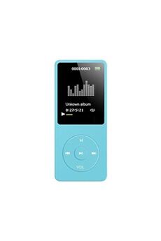 Baladeur MP3 / MP4 Musique sonore sans perte Carte TF 70 heures-Bleu ciel