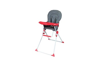 Chaises hautes et réhausseurs bébé Bambisol Bambikid chaise haute fixe - gris & rouge