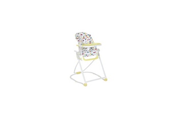 Chaises hautes et réhausseurs bébé Badabulle Chaise haute compacte confetti jaune