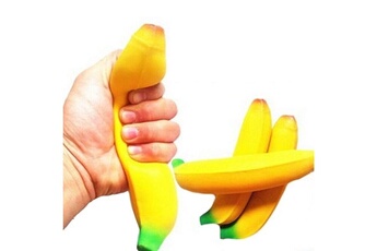 Balle, jouet sensoriel Totalcadeau Banane antistress à malaxer objet anti stress zen relaxation