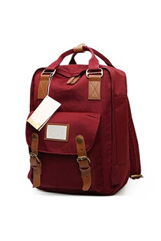 sac à dos pour ordinateur portable generique sac à dos etudiant ecole cartable 38 * 28 * 15 cm rouge bordeaux yonis