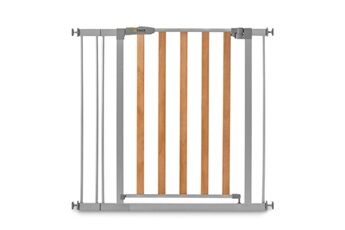 Barrière de sécurité bébé Hauck Barrière de sécurité woodlock 2 + extension 9cm - bois et gris