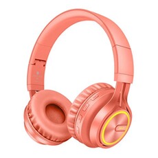 Casque audio Picun Casque B6 sans Fil Bluetooth HiFI Stéréo Ecouteurs Pliable Lumière LED avec Micro HD pour Téléphone Portable TV Tablette-Orange