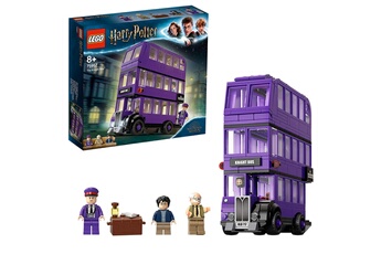 Figurine pour enfant Lego Lego-le magicobus, bus violet à 3 niveaux, inclus 3 figurines, inspiré du film harry potter jeu d'assemblage, 75957, multicolore