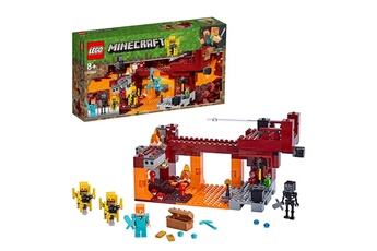 Lego Lego Lego minecraft - le pont de blaze, jeu construction et aventure 8 ans et plus, jouet pour garçon et fille de 372 pièces - 21154