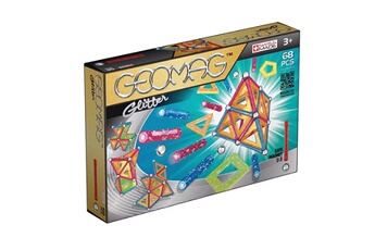 Jeux classiques Geomag Geomag- classic glitter 533 jeux de construction magnetique, gm203, multicolore, 68 pièces