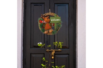 Jouets éducatifs GENERIQUE Guirlande de noël pour les couronnes de porte d'entrée home door hanger wall décoration de voiture multicolore