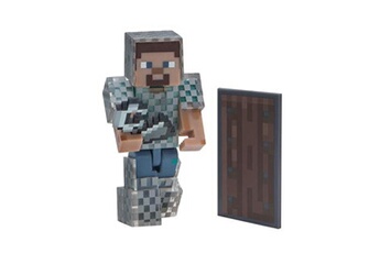 Figurines personnages Minecraft Minecraft - figurine 7cm - steve en armure & cote de mailles série 4 vague 1