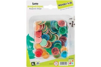 Loto mémo et domino GENERIQUE Wdk partner - a1300729 - jeux de société - 100 pions loto magnétiques