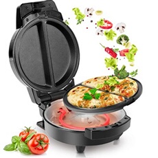 OM60 Cuiseur à Omelettes électrique 2 plaques de cuisson antiadhésives et détachables Appareil pour faire 2 omelettes 600 W Poignées thermo-isolante
